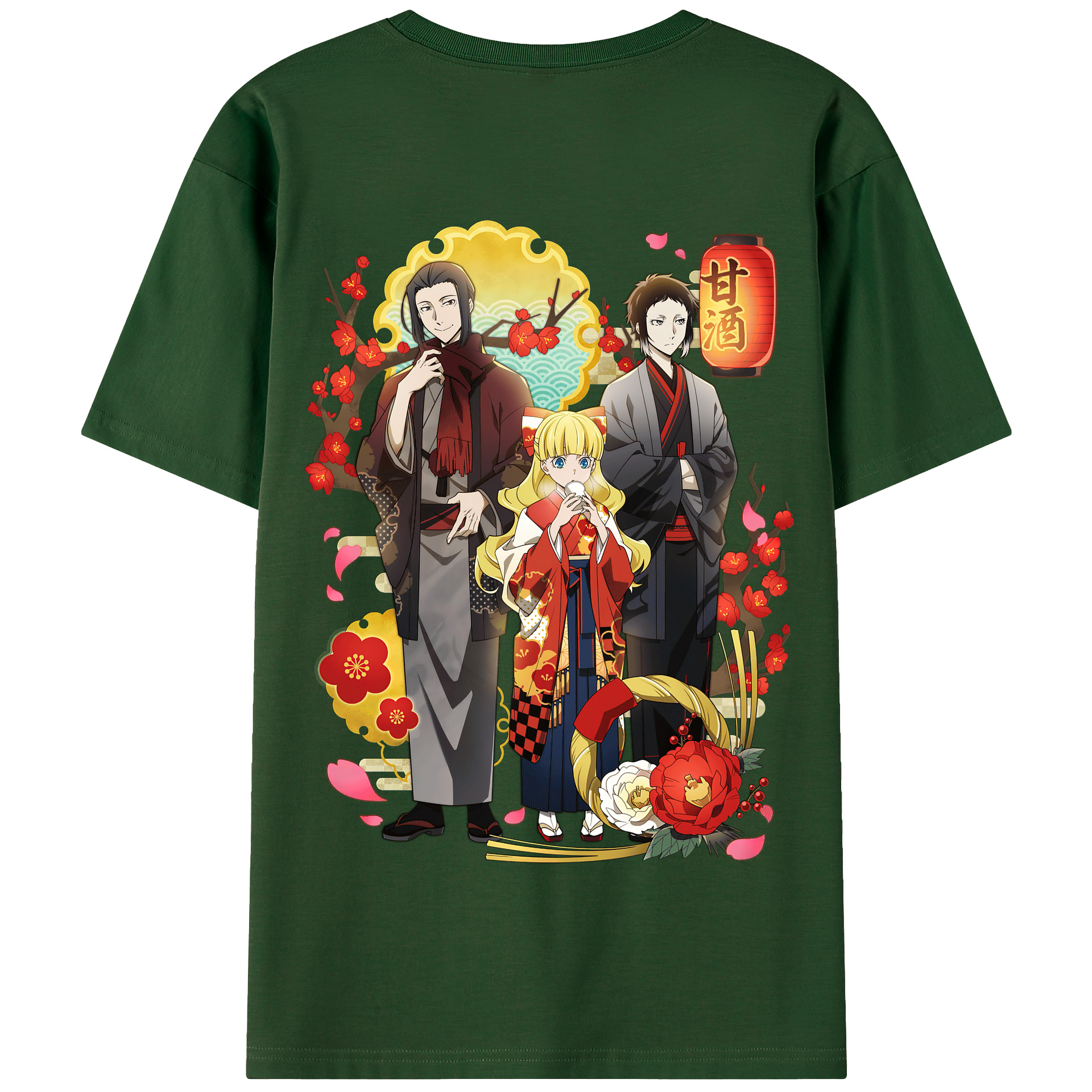 （画像用） 文豪ストレイドッグス Bungo Stray Dogs 綿100％半袖Tシャツ（背面プリント）